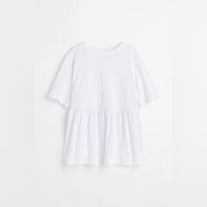 H&M Divided White Peplum Tee